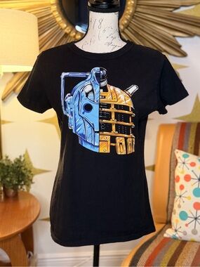 Rare Doctor Who/Daft Punk Mashup with Cyberman & Dalek Helmet Graphic